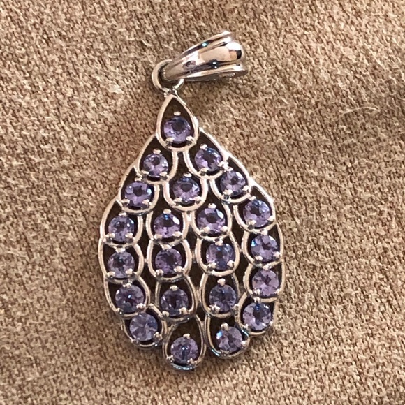NWOT Sterling Silver Tanzanite Pendant - Picture 3 of 7